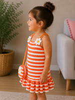 Orange Daisy – Crochet Kids’ Dress