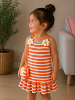 Orange Daisy – Crochet Kids’ Dress