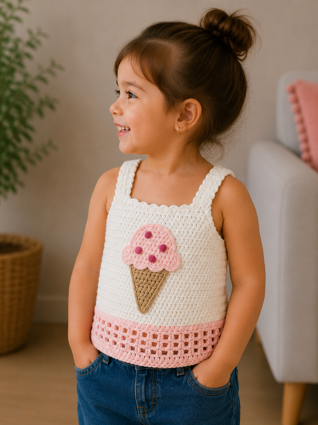 Ice Cream Sweetness – Crochet Kids’ Top