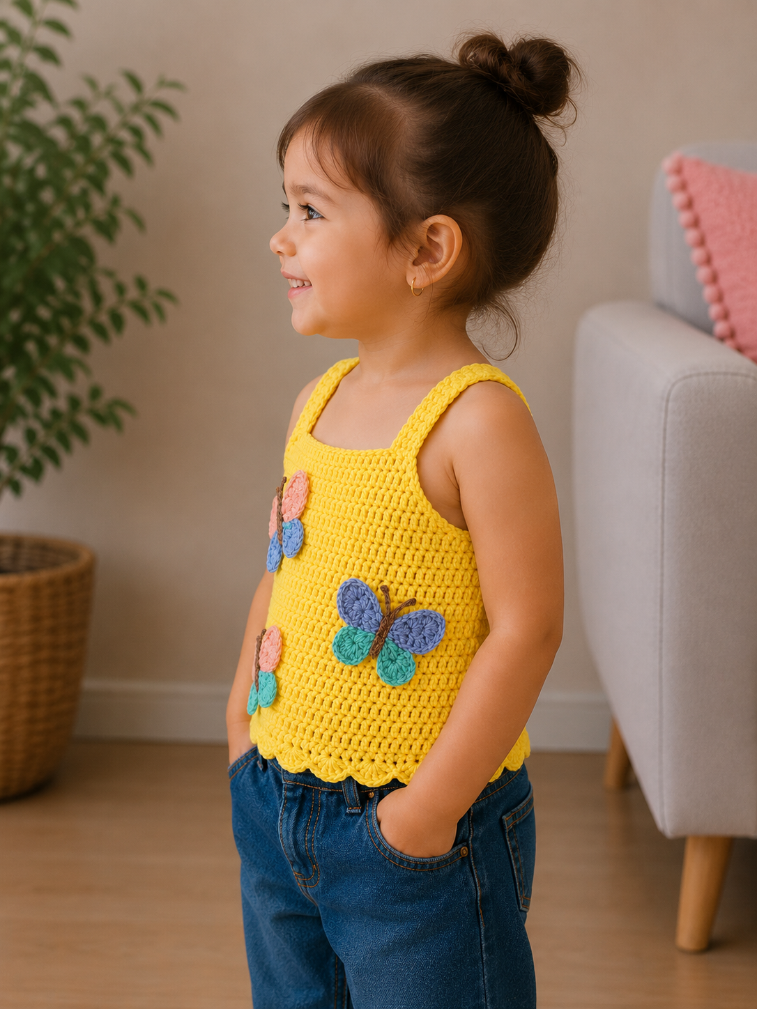 Butterfly Joy – Crochet Kids’ Top