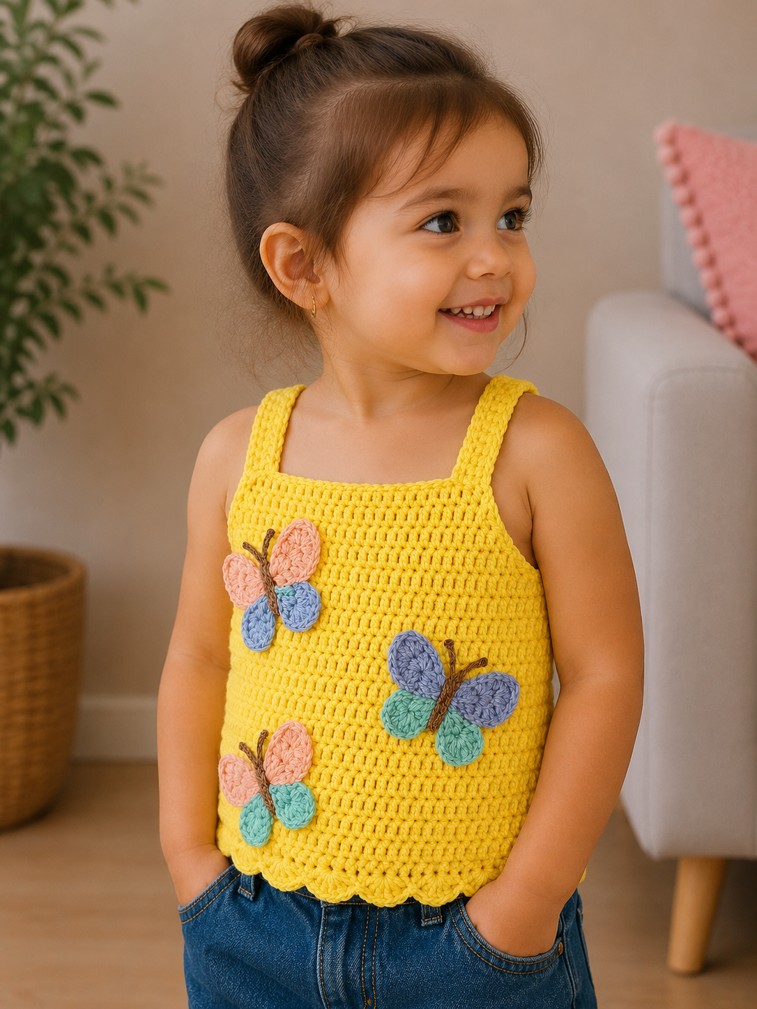 Butterfly Joy – Crochet Kids’ Top