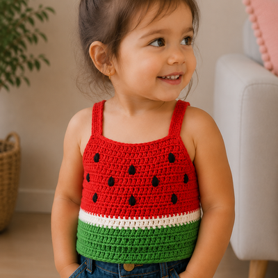 Watermelon Joy – Crochet Kids’ Top
