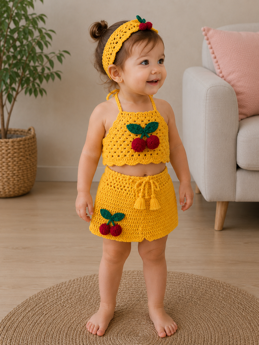 Cherry Sweetness – Crochet Baby Set