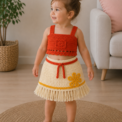Boho Blossom – Crochet Kids’ Set