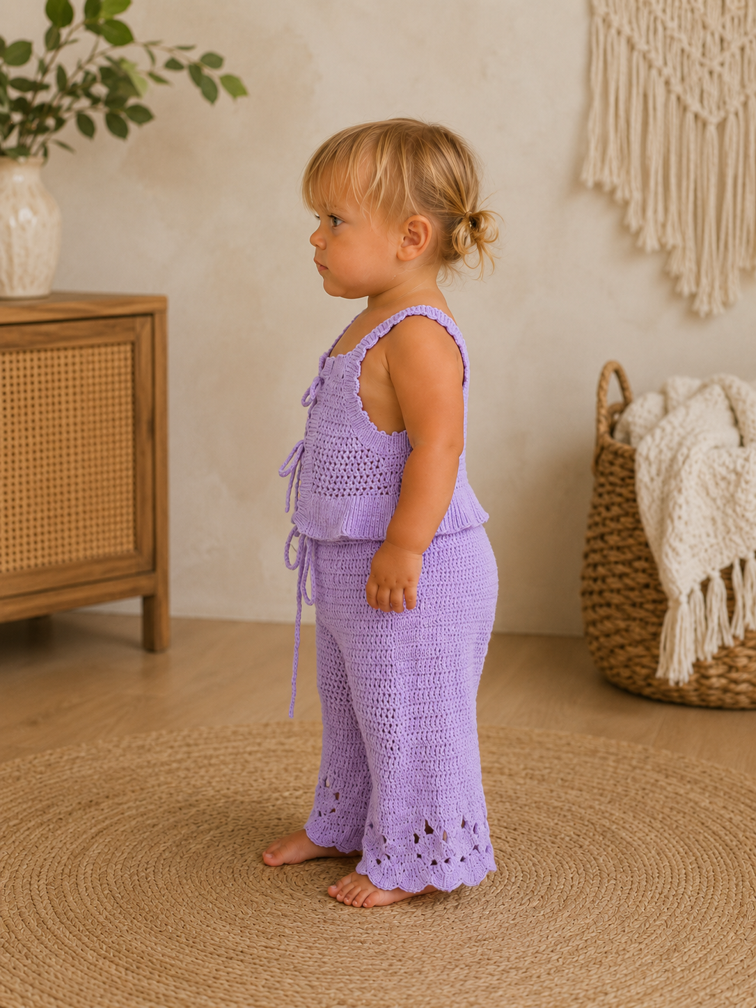 Lavender Grace – Crochet Kids’ Set