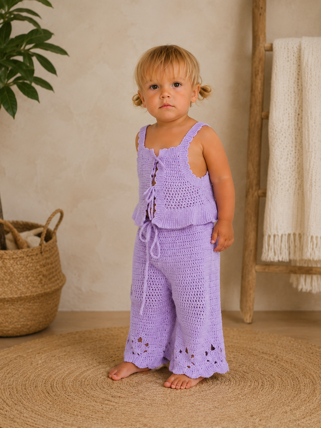Lavender Grace – Crochet Kids’ Set