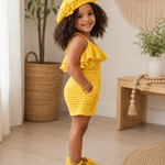 Sunny Bloom Crochet Romper Set