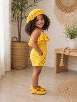 Sunny Bloom Crochet Romper Set