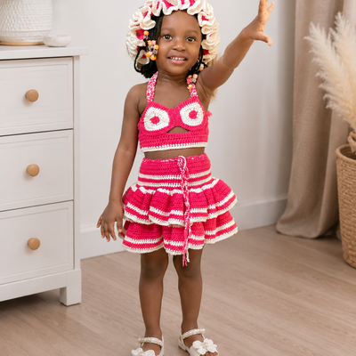Candy Bloom Crochet Summer Set