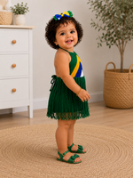 Brazil-Inspired Crochet Fringe Dress Set (Hair Accessory & Sandals Included)