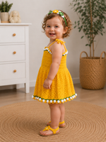 Sunflower Crochet Baby Dress Set
