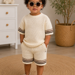 Classic White Crochet Boys Summer Set