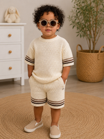 Classic White Crochet Boys Summer Set