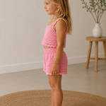 Elegant Pink Crochet Summer Set