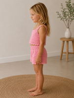 Elegant Pink Crochet Summer Set