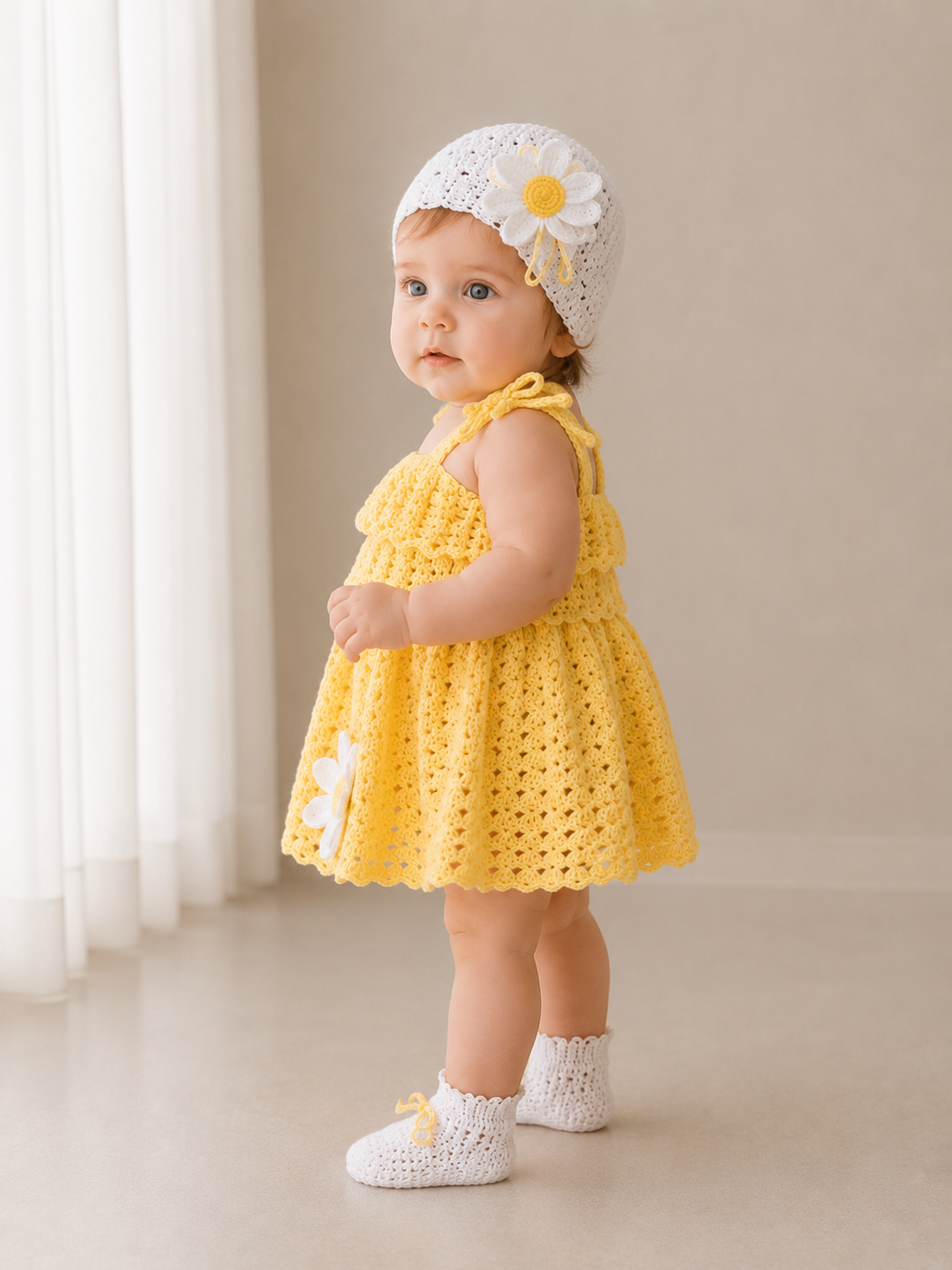 Sunflower – Crochet Baby Dress