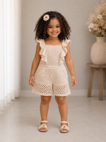 Vanilla Elegance – Crochet Girls’ Romper