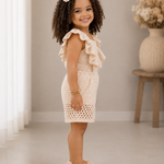 Vanilla Elegance – Crochet Girls’ Romper