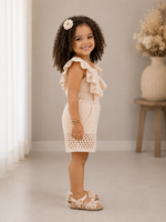 Vanilla Elegance – Crochet Girls’ Romper