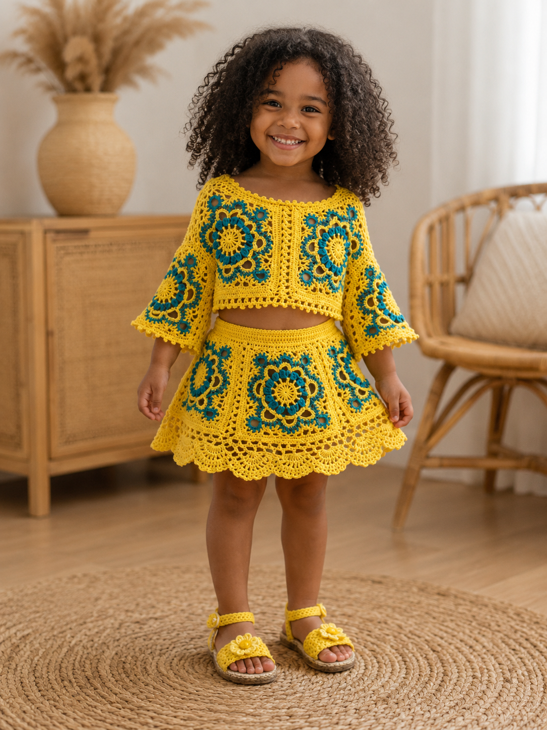 Sun Mosaic – Crochet Girls’ Set
