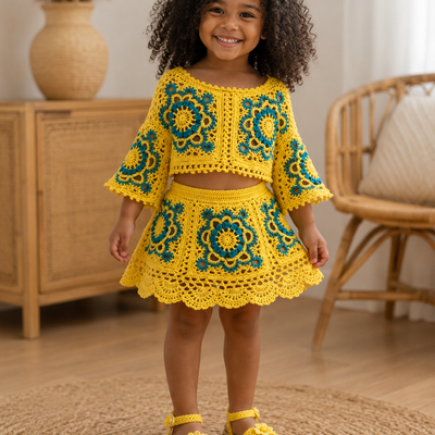 Sun Mosaic – Crochet Girls’ Set