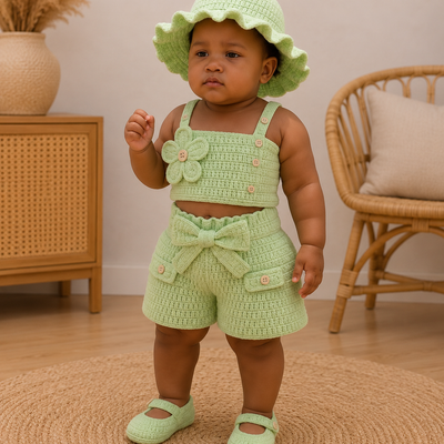 Mint Garden – Crochet Baby Set