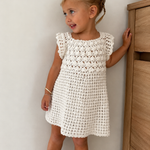 Girls Crochet Dress – White Summer Dress