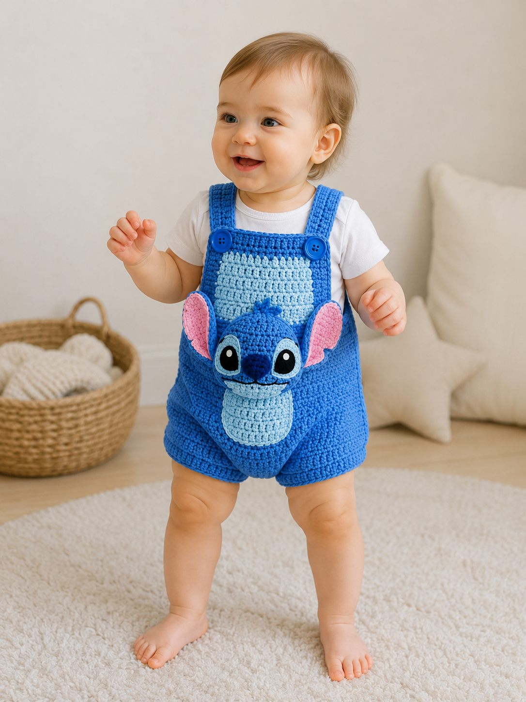 Baby Crochet Romper – Blue Stich Design