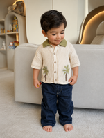 Palm Tree Crochet Shirt for Kids