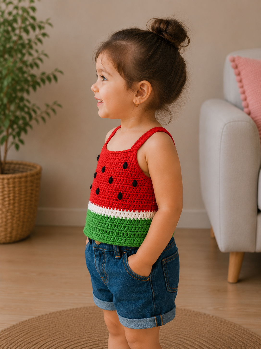 Watermelon Joy – Crochet Kids’ Top