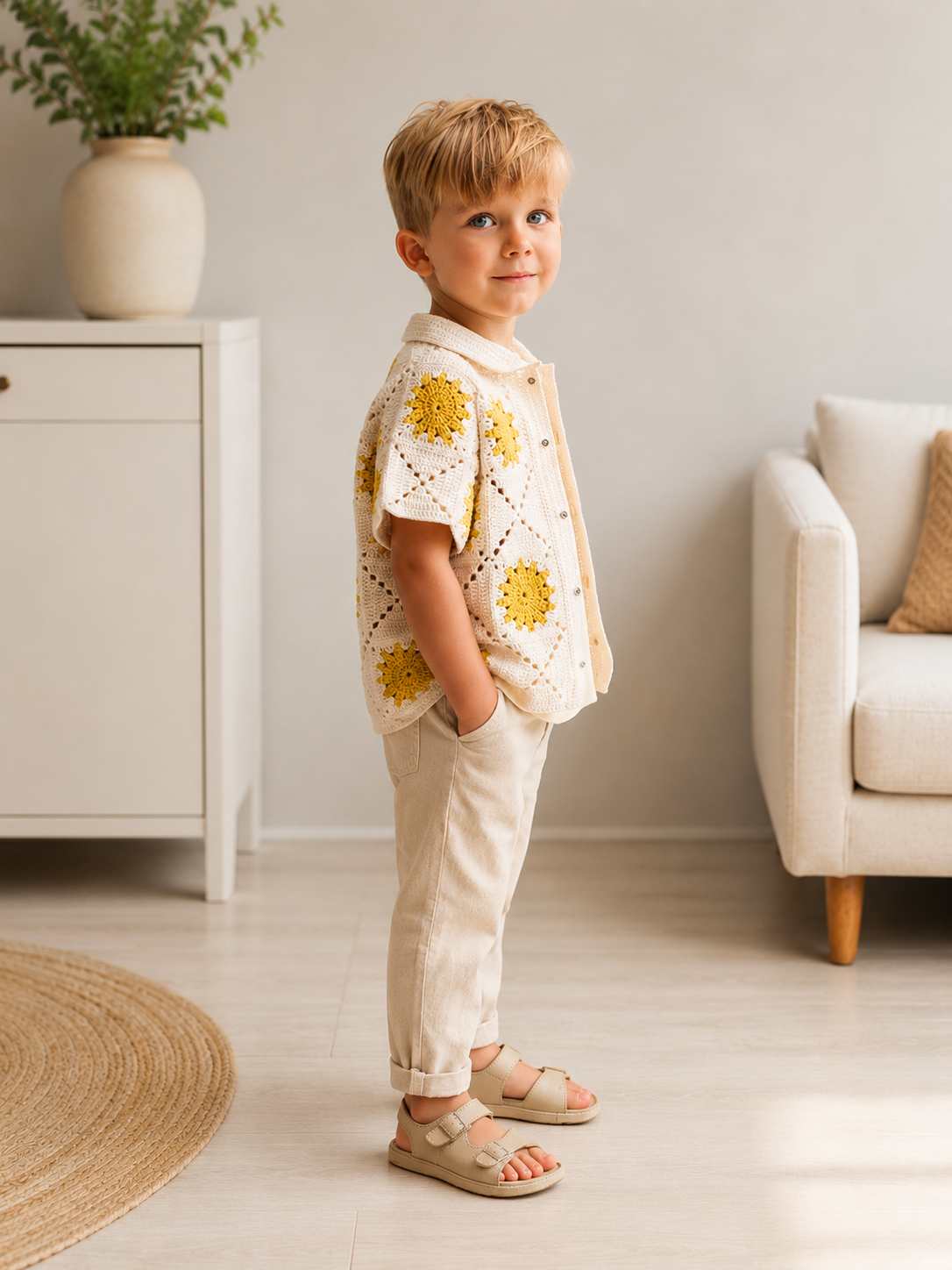 Sunflower Crochet Boys' Shirt