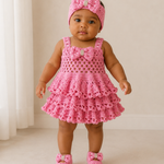 Pink Pearl – Crochet Baby Dress
