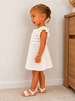 Girls Crochet Dress – White Summer Dress
