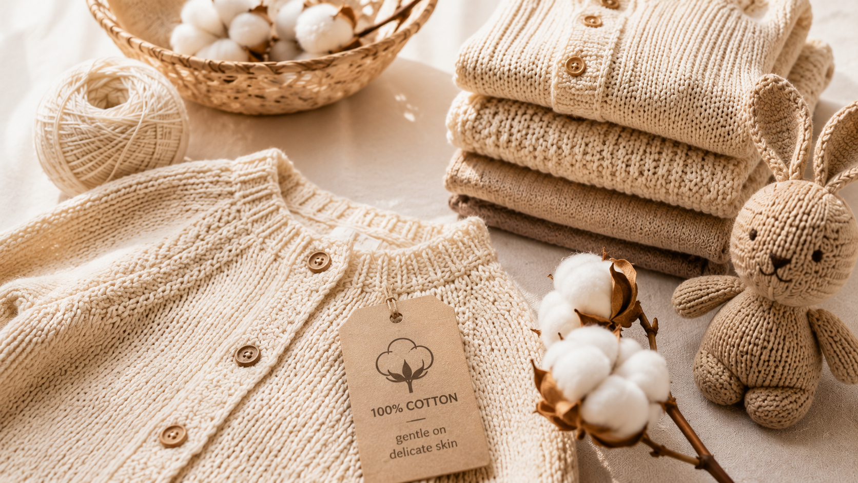 Spools of soft cotton yarn