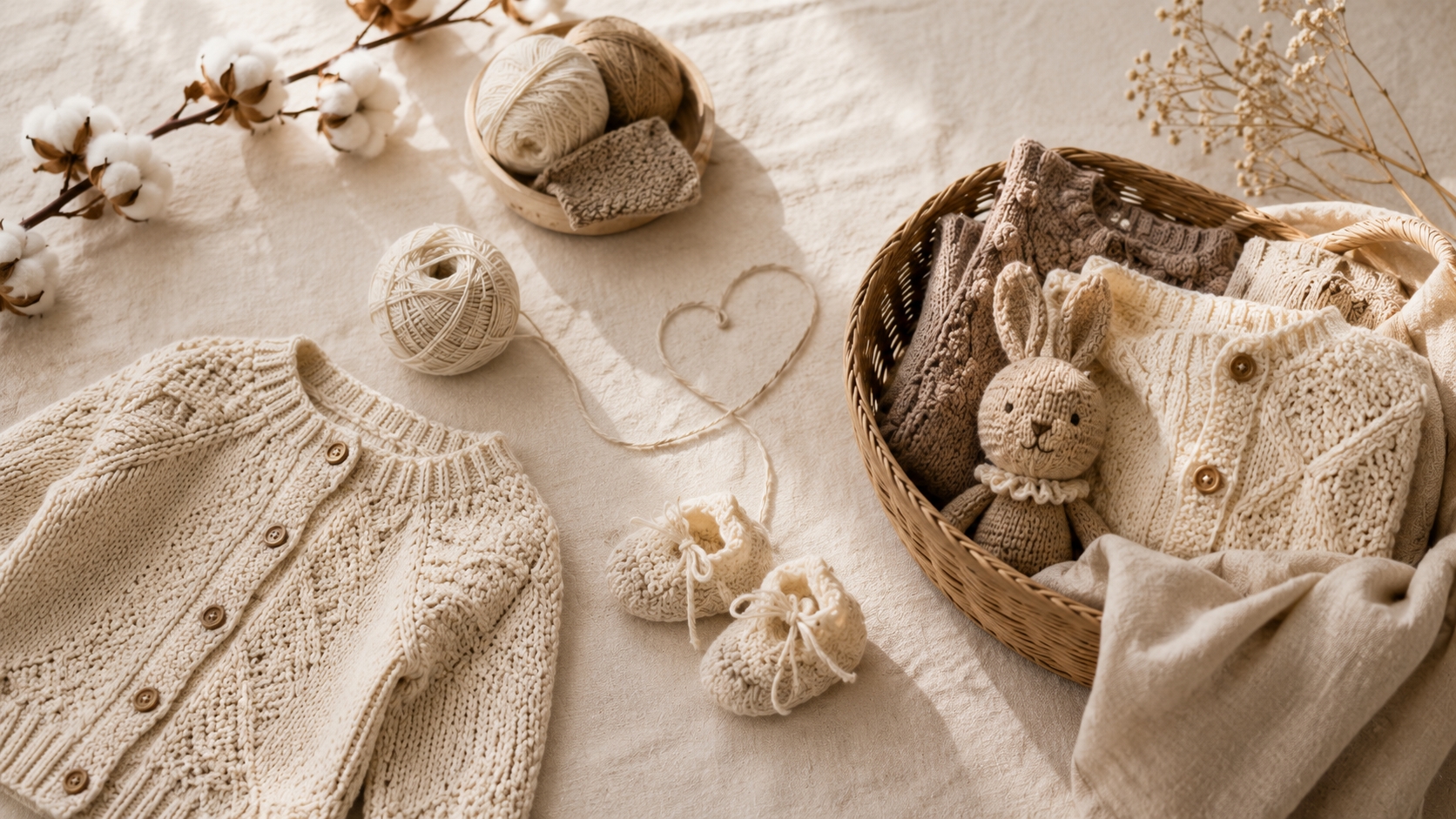 A maker knitting by a sunlit window
